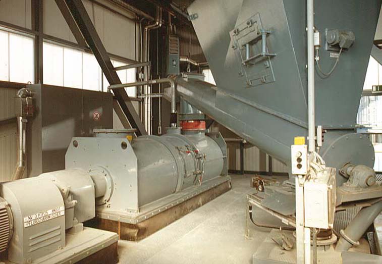 loedige continuous mixer bag house discharge dust agglomeration